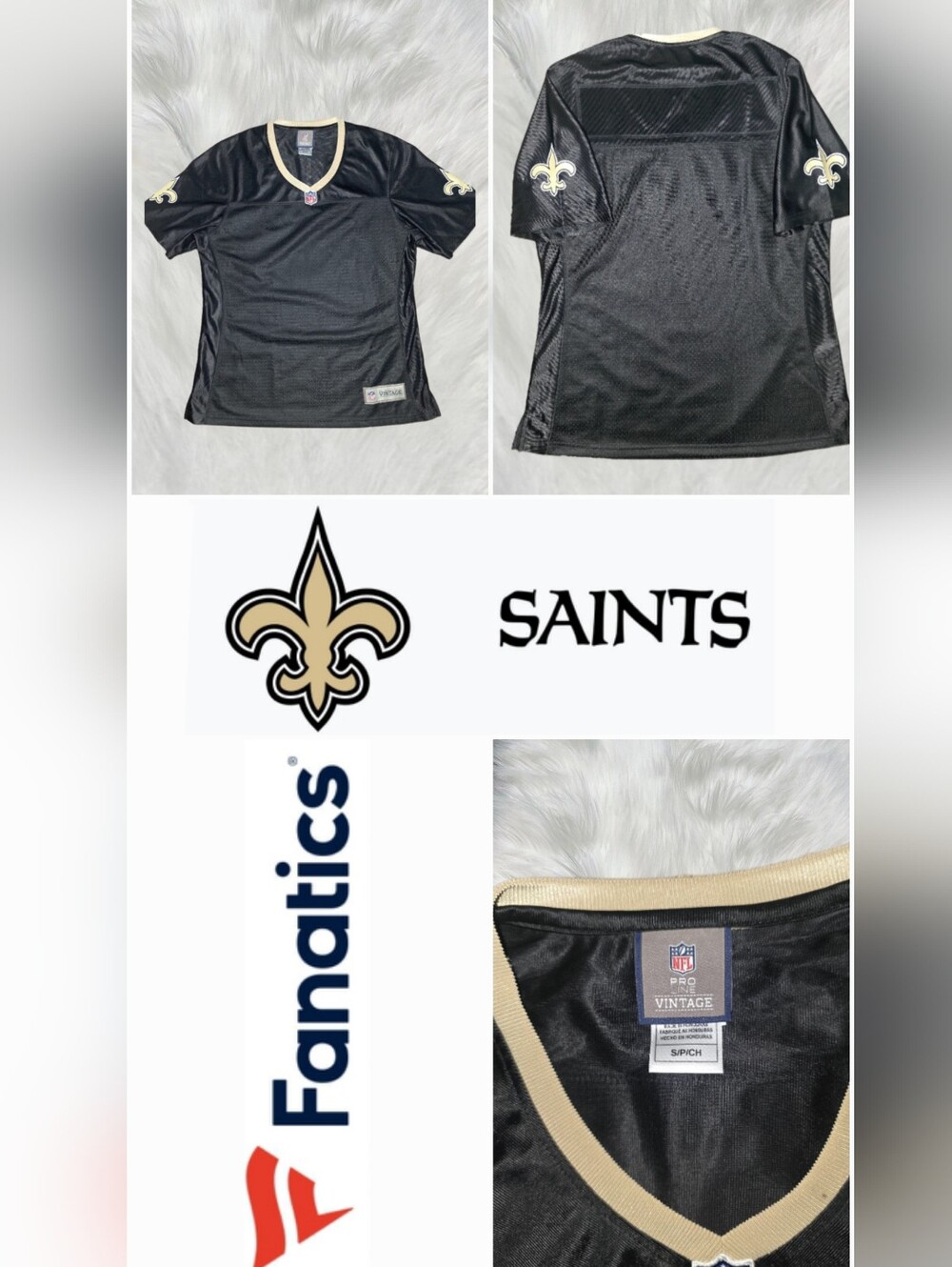 3 For $30😃Fanatics Official NFL Vintage Pro Line New Orleans Saints Jersey